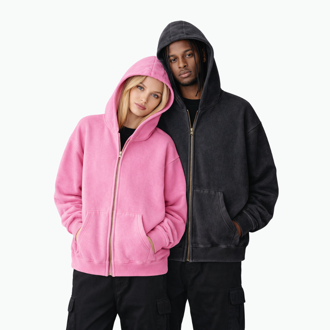 COLESICE ZIP WASH HOODIE