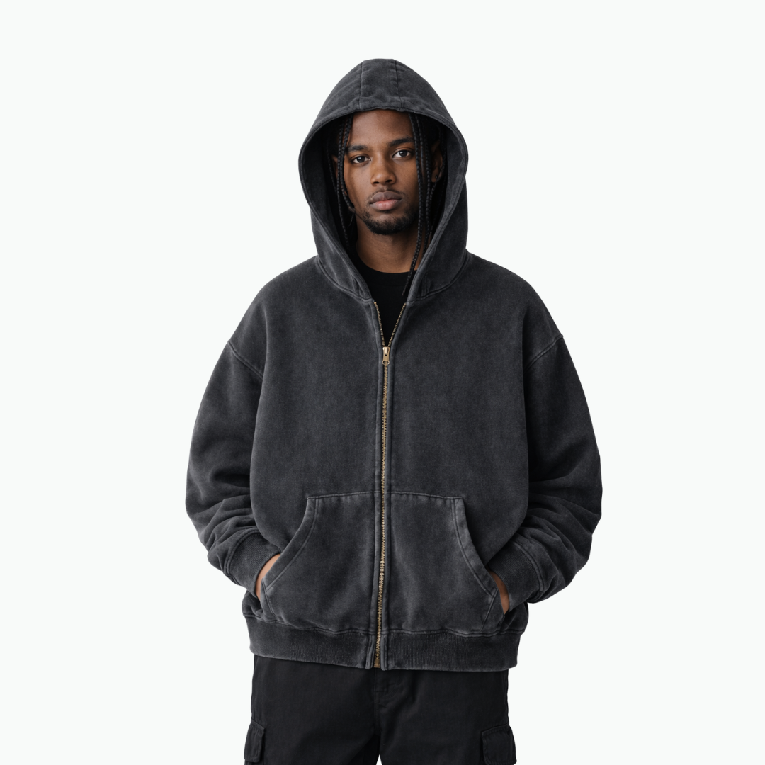 COLESICE ZIP WASH HOODIE