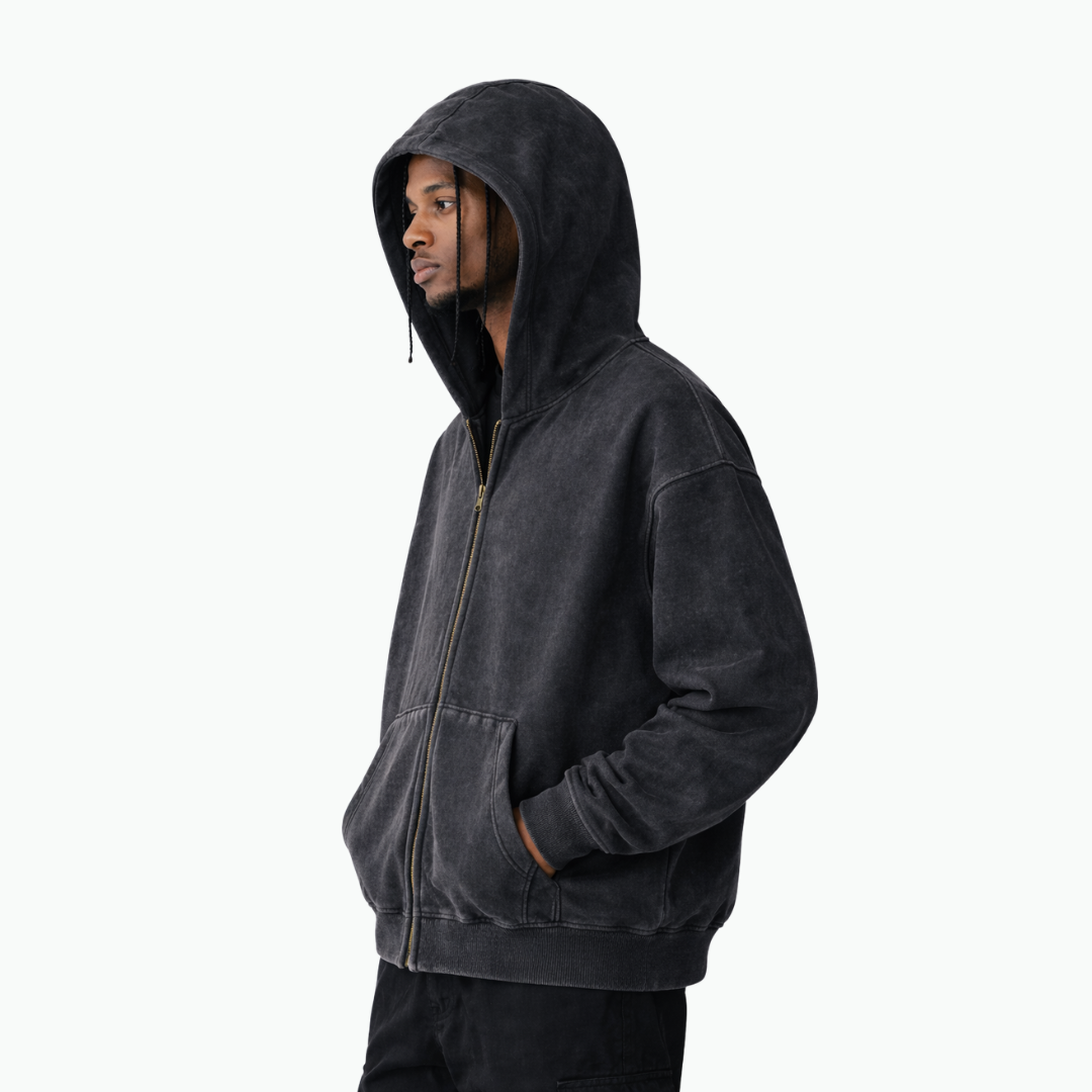 COLESICE ZIP WASH HOODIE